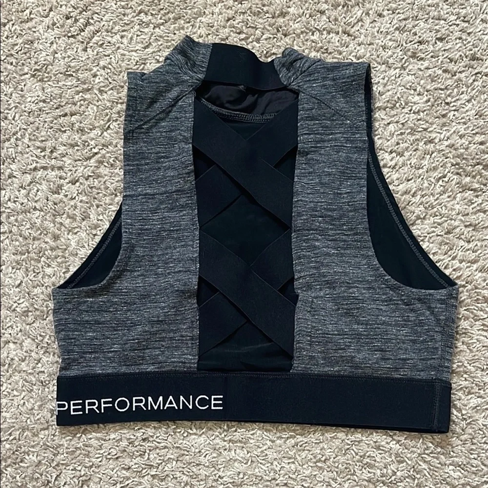 Calvin Klein Charcoal Sleeveless Bra Top - Picture 2 of 7